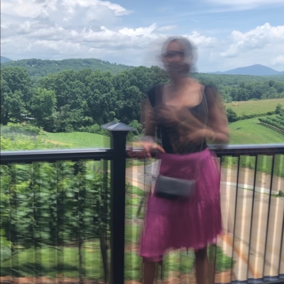 Pink Satin Asymmetrical Skirt - Picture 5 of 6